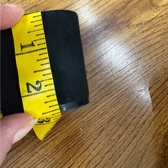 Mix No. 6 Black Platform Mule Heels Size 6 Retro 90s Style Faux Suede Feel EUC - Picture 10 of 12